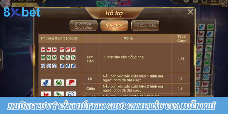 Những lưu ý cần biết khi chơi game bầu cua miễn phí